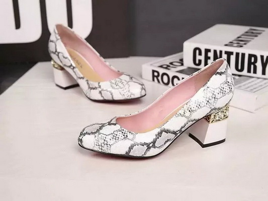 CHANEL Shallow mouth Block heel Shoes Women--060